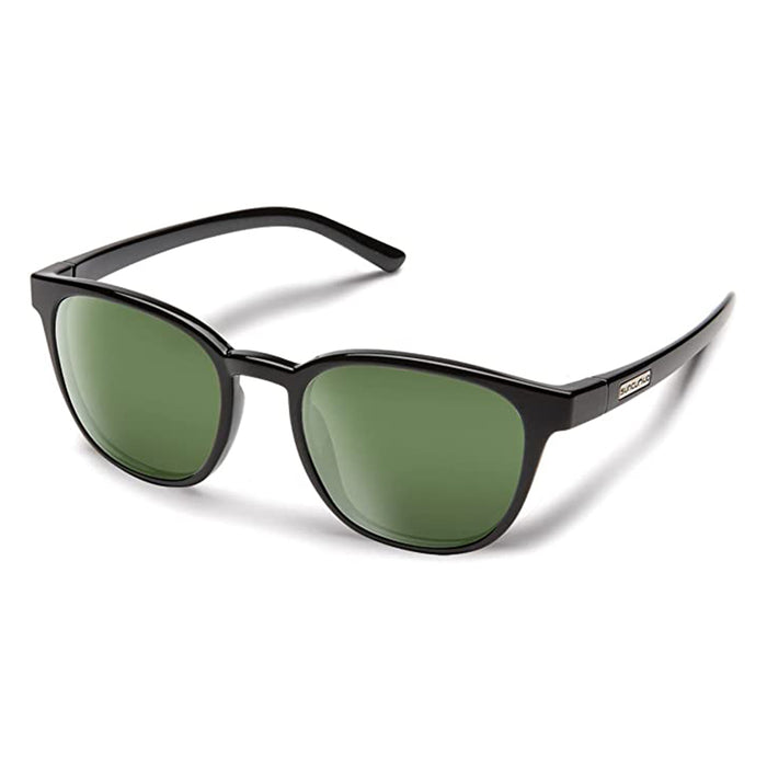 Suncloud Unisex Black Frame Grey Green Lens Sunglasses | WatchCo.com