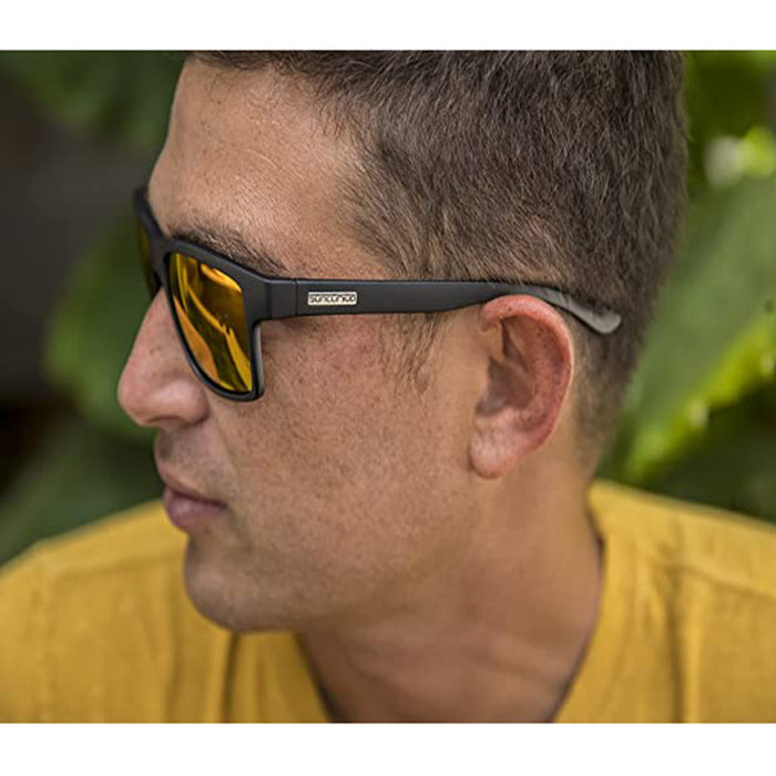 Suncloud Unisex Matte Black Frame Red Mirror Lens Polarized Sunglasses -  20529800358OZ