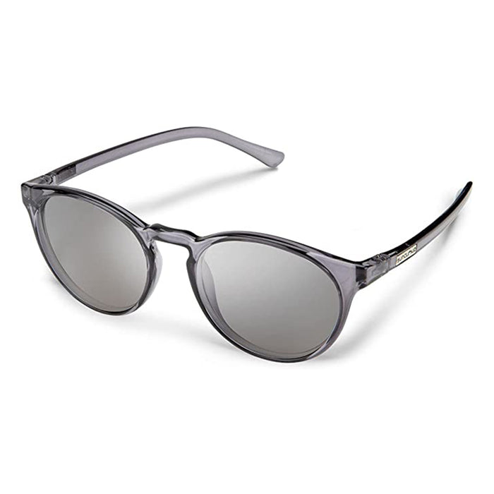 Suncloud Unisex Transparent Grey Frame Silver Mirror Sunglasses | WatchCo.com