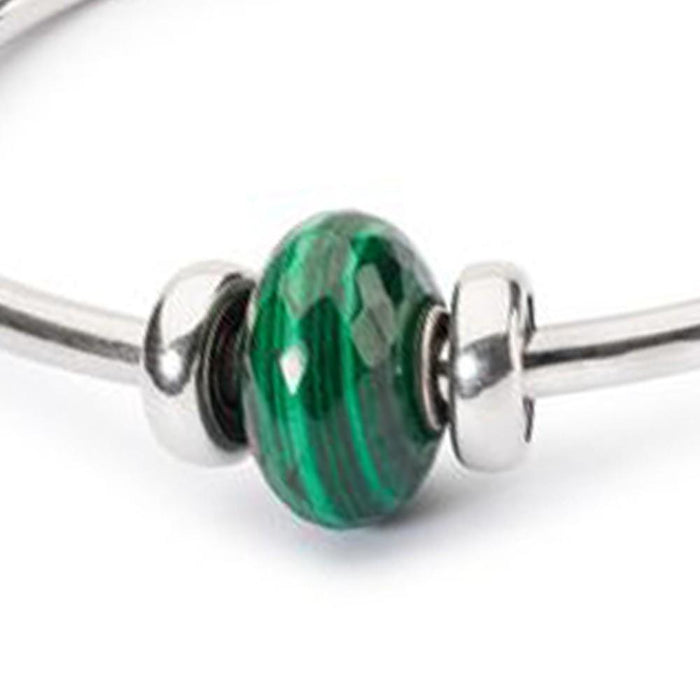 Trollbeads 925 Green Malachite Stone Bead Bangle Sterling Silver Bracelet - TAGBO-00128 - WatchCo.com