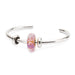 Trollbeads 925 Glass Pink Soft Sunrise Bead Bangle Sterling Silver Bracelet XS - TAGBO-00231 - WatchCo.com