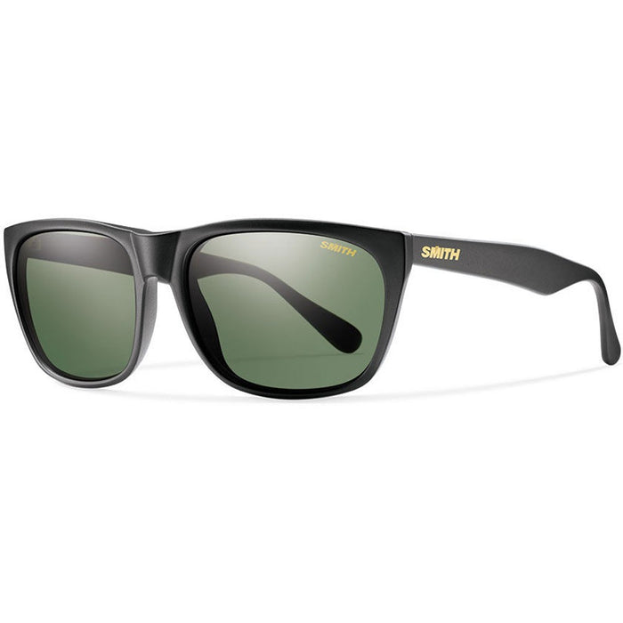 Smith Mens Tioga Matte Black / Gray Green Polarized Sunglasses - TOPPGNMB
