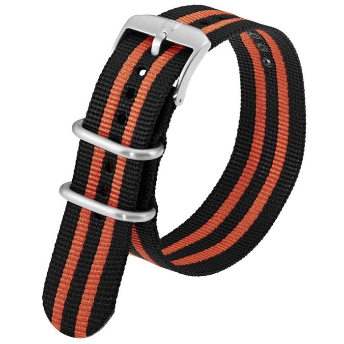 Luminox Men's Scott Cassell Black & Orange Webbing Nylon Strap Stainless Steel 2 loops Watch Band - FNX.3950.36Q.K