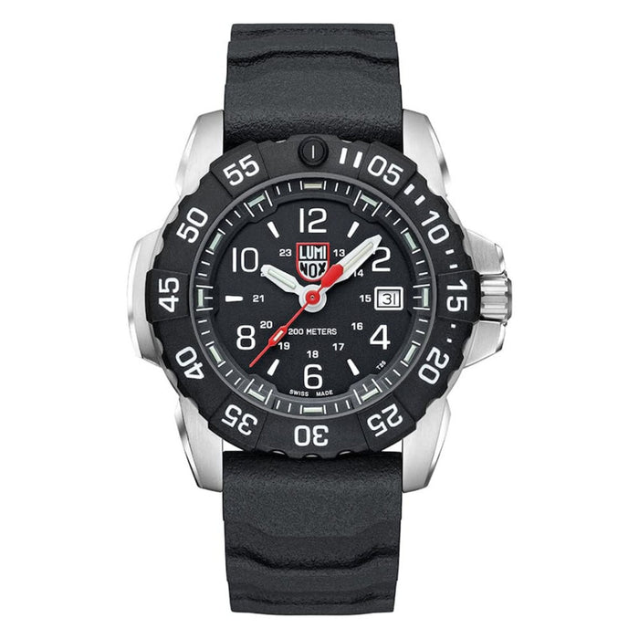Luminox Men's Black Dial Rubber Band Seal Steel Military Diver Quartz Watch - XS.3251.CB